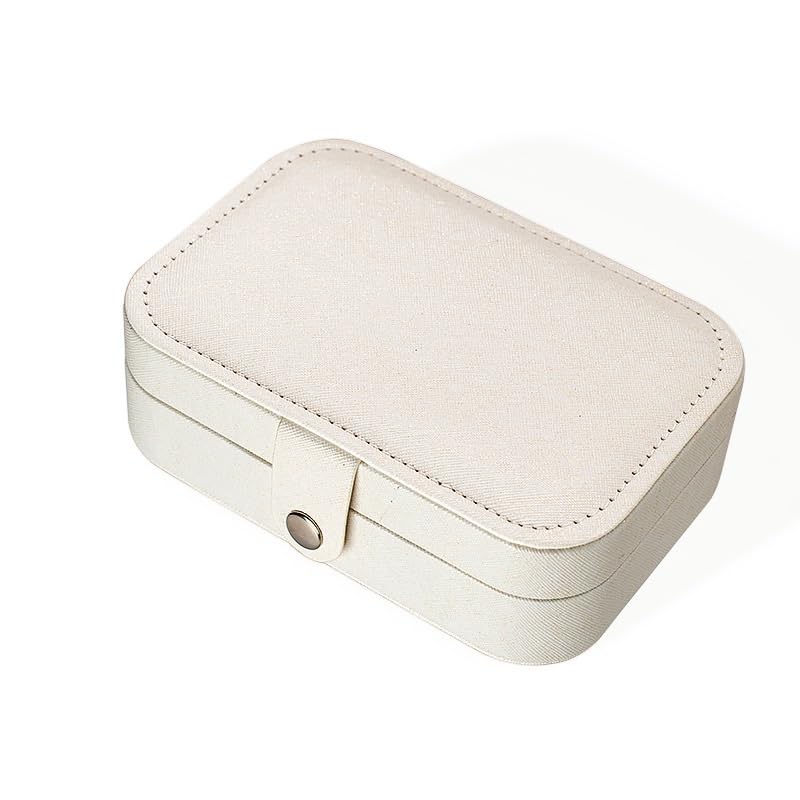 Boîte à bijoux en cuir et organisateur portable pour bagues et colliers