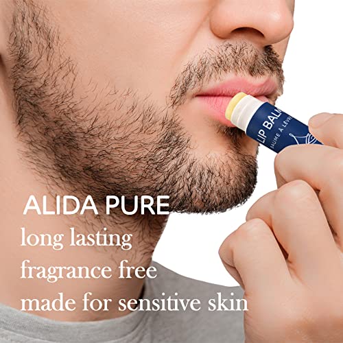 Alida Pure Fragrance Free Lip Balm, Vegan, Unscented, No Flavor, Beeswax Free, Coconut Oil Free, Natural, Organic Jojoba Oil, Avocado Oil, Candelilla Wax, And Vitamin E, Natural Moisturizing Lip Balm | Lip Gloss, For Dry, Chapped, Or Cracked Lips #TOP2