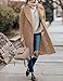 BZB Women's Pea Coats Elegant Notched Collar Double Breasted Winter Long Overcoat Jackets