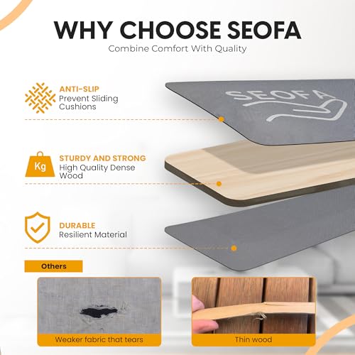 Heavy Duty Wood Support for Sagging Couch Cushions - 20" x 65", Extends Sofa Life