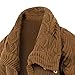 Men's Knit Lapel Solid Loose Fit Sweater Button Down Casual Warm Sweater Comfort Cardigan Stylish Outdoor Sweaters (Brown,Large)