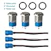 QitinDasen 3Pcs Premium 12V / 24V 5A Interruptor de Botón Momentáneo, 16mm...