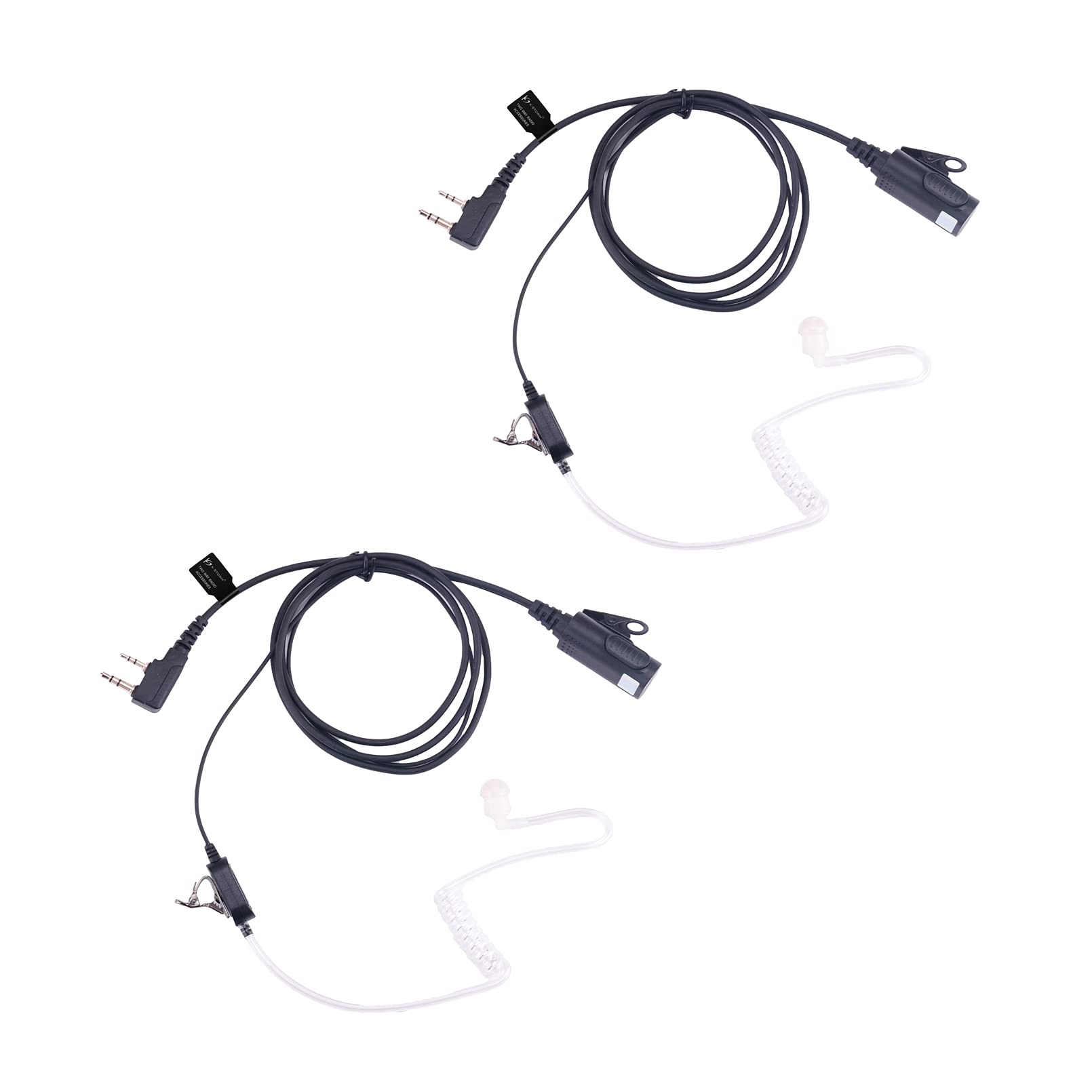 Surveillance Headset Acoustic Tube Earpiece with MIC Compatible with Kenwood Two Way Radio