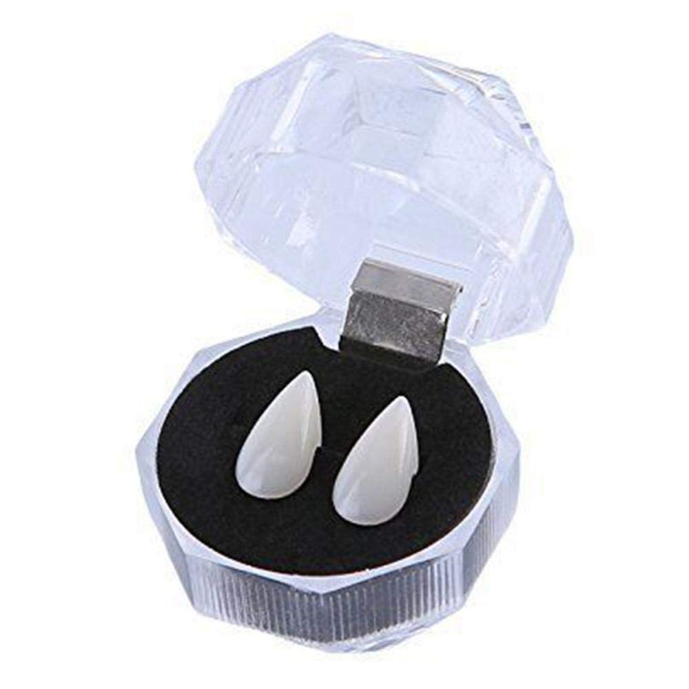 Aeromdale Vampire Zombie Teeth Cosplay For Halloween Masquerade Artificial Teeth Ghost Devil Fangs Party Costumes Festival Party Props Scary Tooth - 15mm - 1 pair