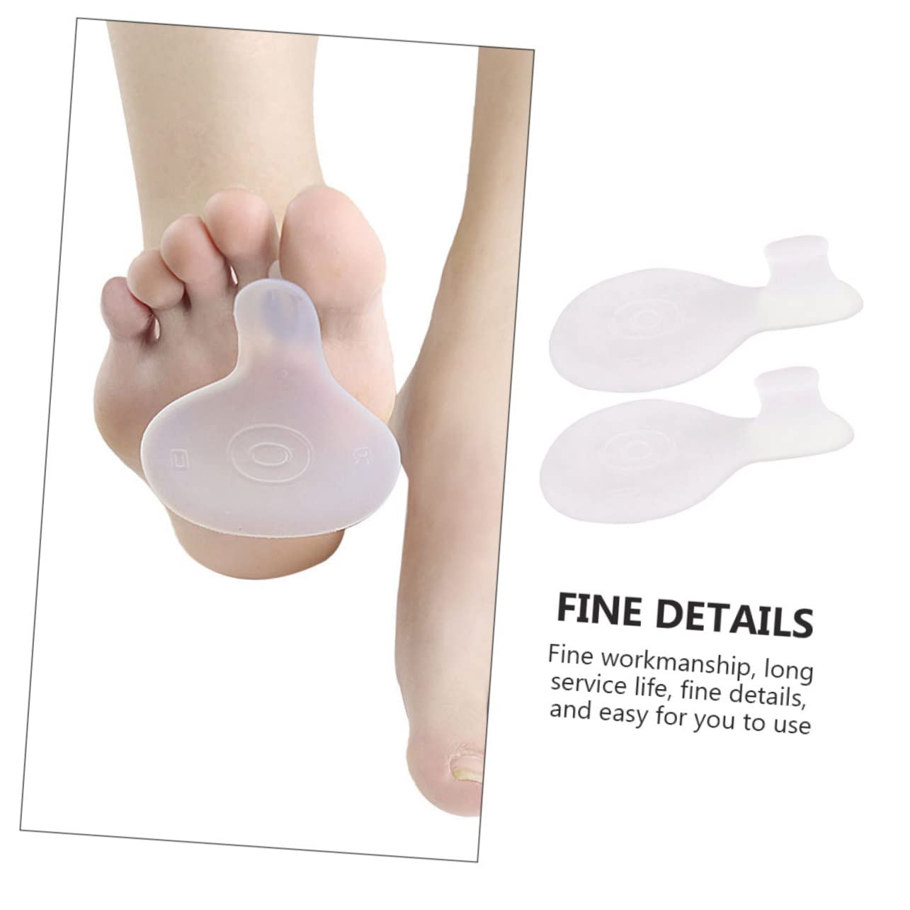 4pairs Spacers for Hammer Reusable Foot Care Tool Comfortable Fit for Women and Men Transparent Design for Daily Use
