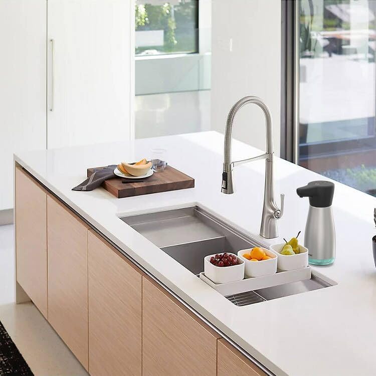 AIKE Magnetic Charging Waterproof Automatic Soap Dispenser for Liquid Soap Spot Resist Stainless Finish 14fl.oz. Model AK1337