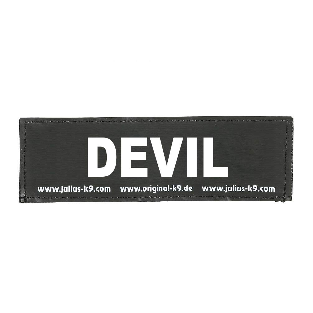 Interchangeable Patches, 1 pair, DEVIL, Size: Large, Black — image 1