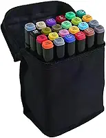 Caneta Marcador Touch para Colorir Desenho Boobie Goods Profissional, Ponta Dupla, Codificados por Cores, Caixa de Bônus marcadores artisticos, Canetinha Touch Coloridas para Boobie Goods (24 cores)