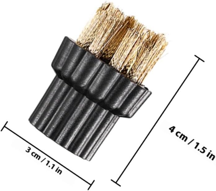 6pcs Steam Cleaner Brush Heads Set with Hard Bristle and Copper Brush for Household Cleaning Machine Accessories for Tough Stain Removal