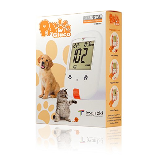 EverPaw Blood Glucose Diabetes Monitoring System for Dogs, Cats & Horses | Animal Glucose Meter, 10 Test Strips, 10 Lancets, Lancing Device, Control Solution, Manual & Carry Case (EXP: 10/2019)