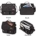 RAVUO Messenger Bag for Men,Water Resistant Canvas Satchel 15.6 Inch Laptop Briefcases Business Shoulder Crossbody Bag