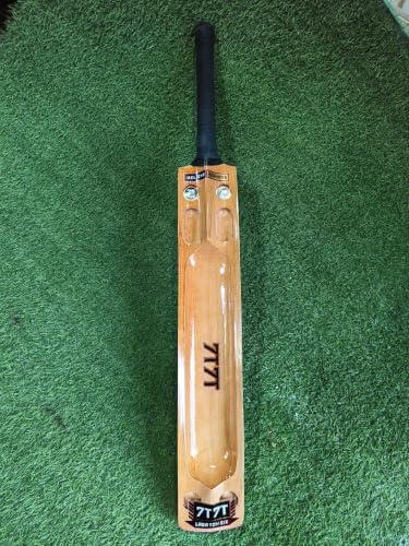 Image of 77 Limited Edition Kashmir Willow Hard Tennis Cricket Bat Triple Blade 45-50mm Edges | 950-1050 gm Weight.