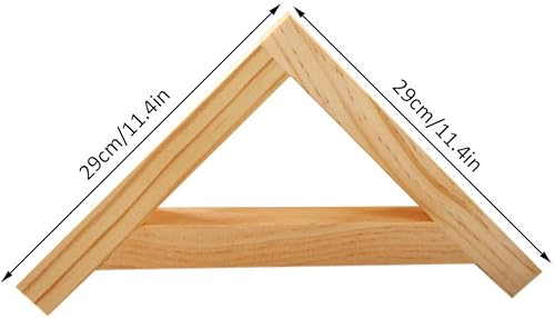 Miniatura 8 de Soportes flotantes de madera maciza triangular, soporte de ángulo recto espesar soportes de estante de carga, soporte de estantería para decoración