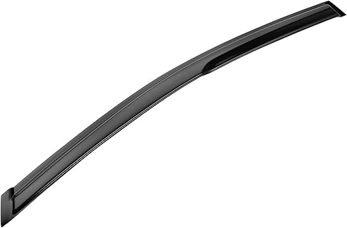 Miniatura 8 de Arokzn 94975 Viseras laterales tintadas con cinta adhesiva, deflectores de viento, protectores de lluvia compatibles con F-150 Crew & Supercrew Cab