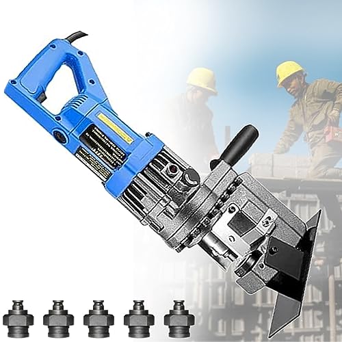 Elektrisch-Hydraulische Lochstanze Mit 5 Sätzen Lochstempel/Matrize - Zum Stanzen Von Stahl, Eisen, Aluminium, Kupfer, Kanalstahl