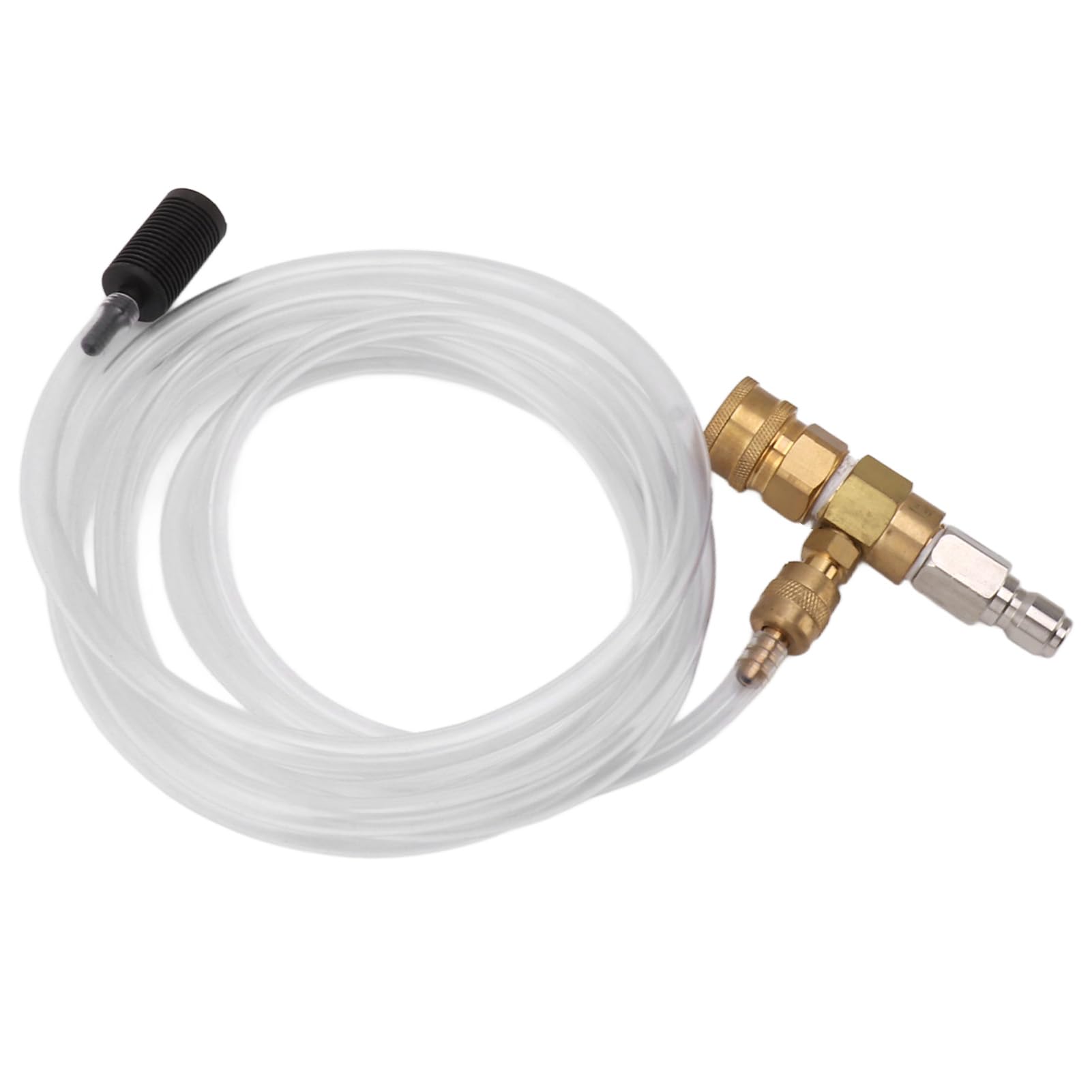 Kit iniettore chimico regolabile Iniettore di sapone con tubo a sifone Ugello per sapone Connettori da 3/8 pollici per idropulitrice Costruzione in ottone in acciaio inossidabile