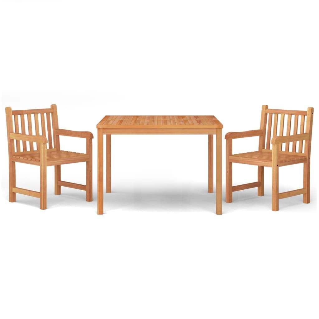 Mobili,Mobili da esterno,Set di mobili da giardino,Set da pranzo da giardino in legno massello di teak da 3 pezzi