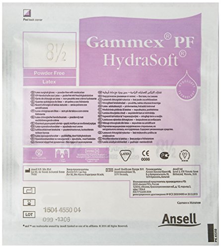 Gammex Aj352687 Hydrasoft PF Gants en latex Taille 8,5 (lot de 40) Cover