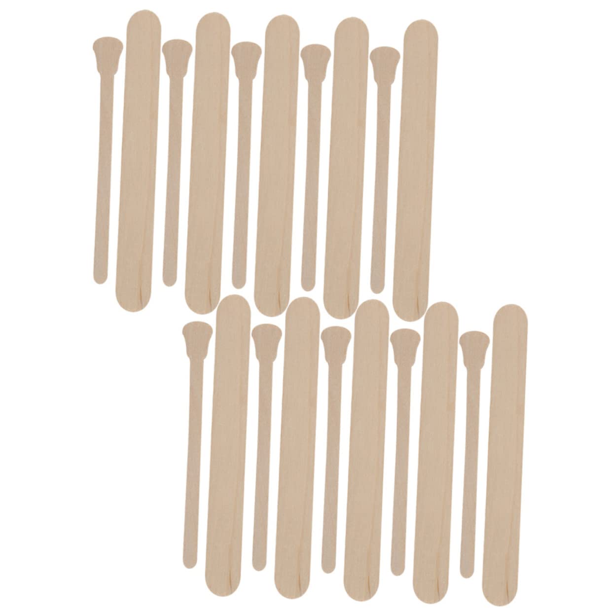 Cabilock100pcs Waxed Wood Stick Waxing Removal Eyebrow Waxing Sticks Wax Wand Wax Stick Wax Tool Makeup Spatula Waxing Applicator Cera Para Depilar Portable Wooden Household Wax