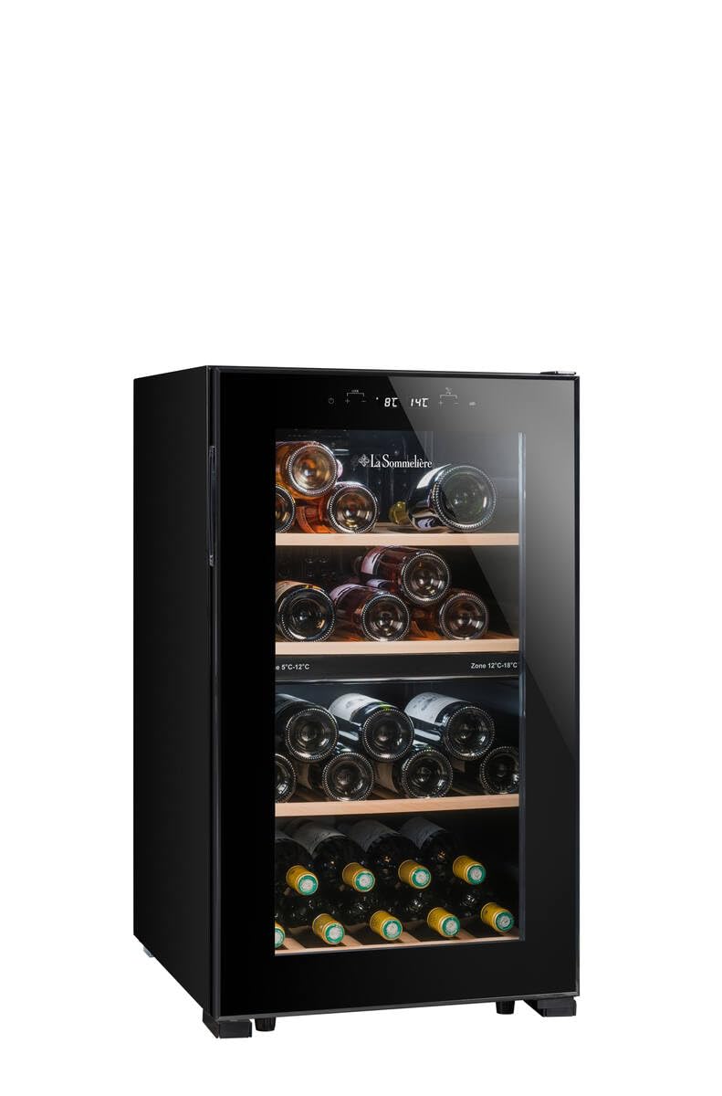LA SOMMELIERE Cave de mise à température double zone LS51.2ZBLACK 50 Bouteilles