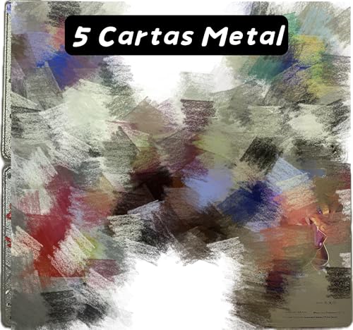 Douer 5 Cartas PK-m Doradas Metalicas, Cartas Metal de Alta Potencia, Cartas Metalicas V-Vmax Gx para Coleccion (Bo)
