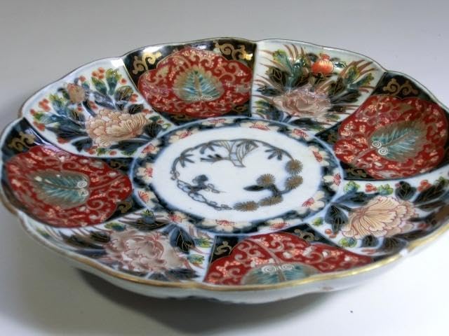 古伊万里 T【染付花微塵蛸唐草松竹梅図大皿】 40.7cm 2025年