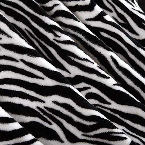 Home Must Haves BLACK AND WHITE ZEBRA ANIMAL PRINT BLANK Black And White Animal Print Zebra Blanket Bed Bedding Throw Fleece Super Soft Warm Cozy Plush thumb #7