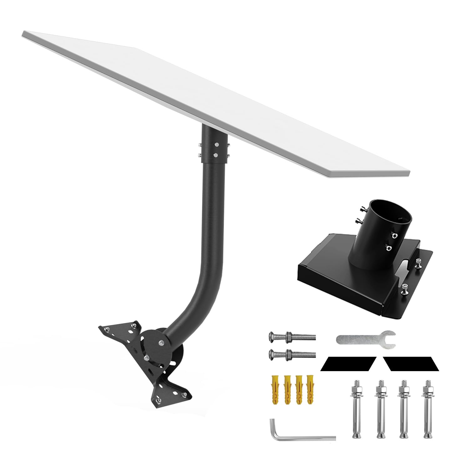 Starlink Gen 3 Standard Wall & Roof Mount Kit with Stainless Steel Pipe Adapter and Pole