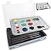 Produktbild Wet Palette Stay-Wet Palette für Acrylmalerei, Pinselhalter und trockene Acrylfarbenpaletten 50 Spezialpalettenpapiere und 2 graue Schwämme Pigmentpalette Modellfarbe