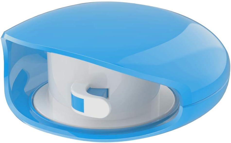 Automatic Cord Winder - Retractable Cord Organizer for USB, Headphone, Data Cables and More. No More Tangled Cords! Blue