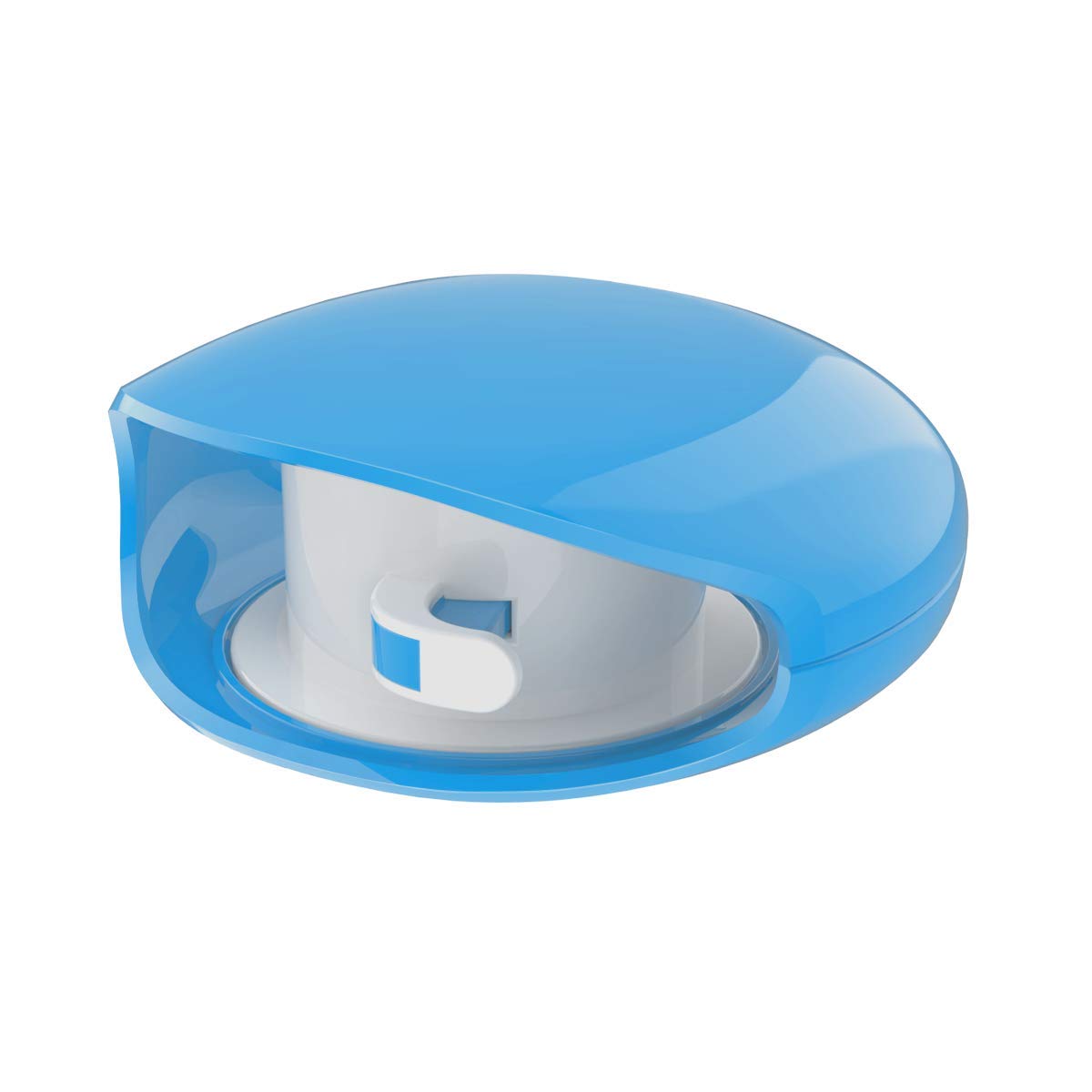 Automatic Cord Winder - Retractable Cord Organizer for USB, Headphone, Data Cables and More. No More Tangled Cords! Blue