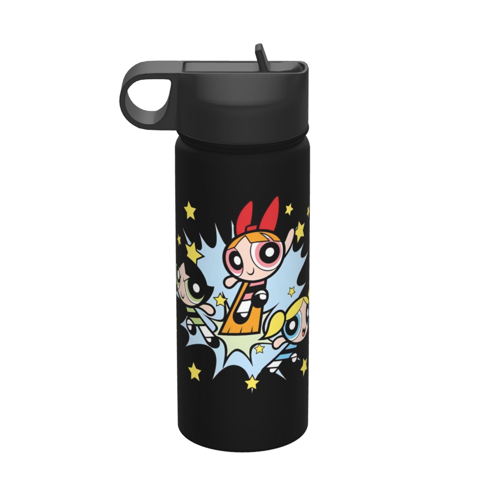 奈雪の茶 × パワーパフガールズ コラボ 保温ボトル600ml 海外限定 パワパフガールズ 中国限定 奈雪の茶 タンブラー 水筒 保温