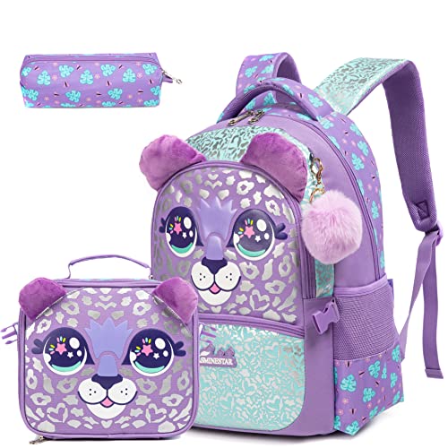 Image of Kids Backpacks for Girls School Bag with Lunch Box School Backpack for Girls Set Cute Bookbag for Kindergarten