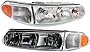 Garage-Pro Headlight Assembly Compatible with 1997-2005 Buick Century and 1997-2004 Buick Regal Halogen, with Corner Light Bulb, Set of 2, Driver and Passenger Side