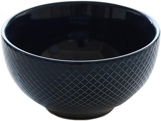 LIANGWAN DFHHG® Bowl, Japanese bowl cereal yogurt bowl ceramic carving pattern bowl household (Color : #6)