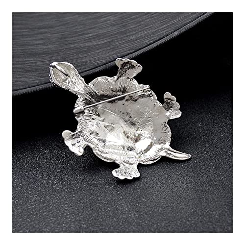 Broche tortue strass vert : l'accessoire rétro idéal pour vos soirées