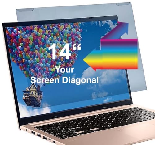 VizoBlueX - 14 inch Diagonal Blue Light Blocking Screen Protector Filter. Panel LED PC Laptop Anti-UV Eye Protection Panel Cover - Widescreen Laptop Frame Hanging Type (W 12.4' X H 8.0')