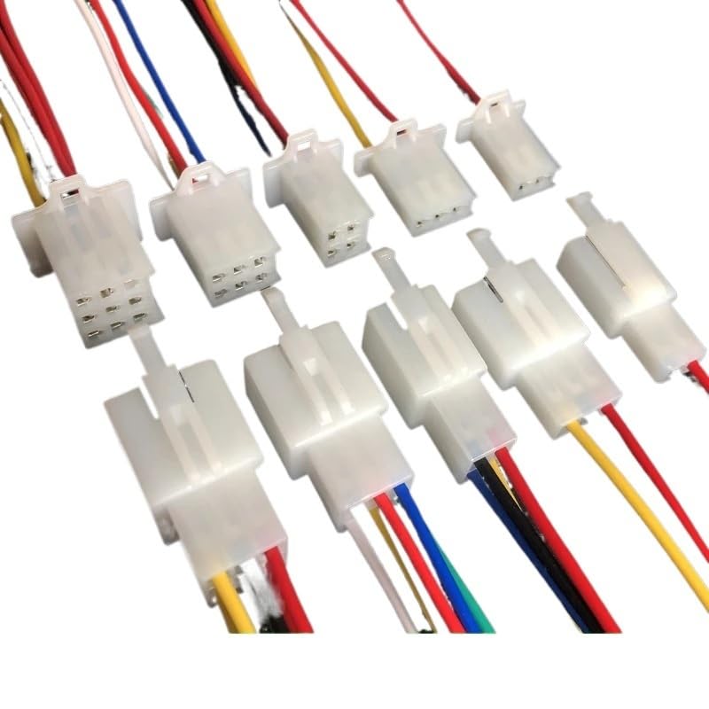 Lot de 10 connecteurs de câbles électriques mâles et femelles 2,8 mm 2/3/4/6/9 broches pour automobile (4P, 15 cm_10 ensembles_0,75 carré)