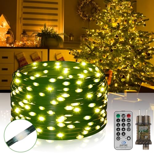 Lichterkette aussen 30M, 300LED 8Modi Lichterkette Weihnachtsbaum IP67...
