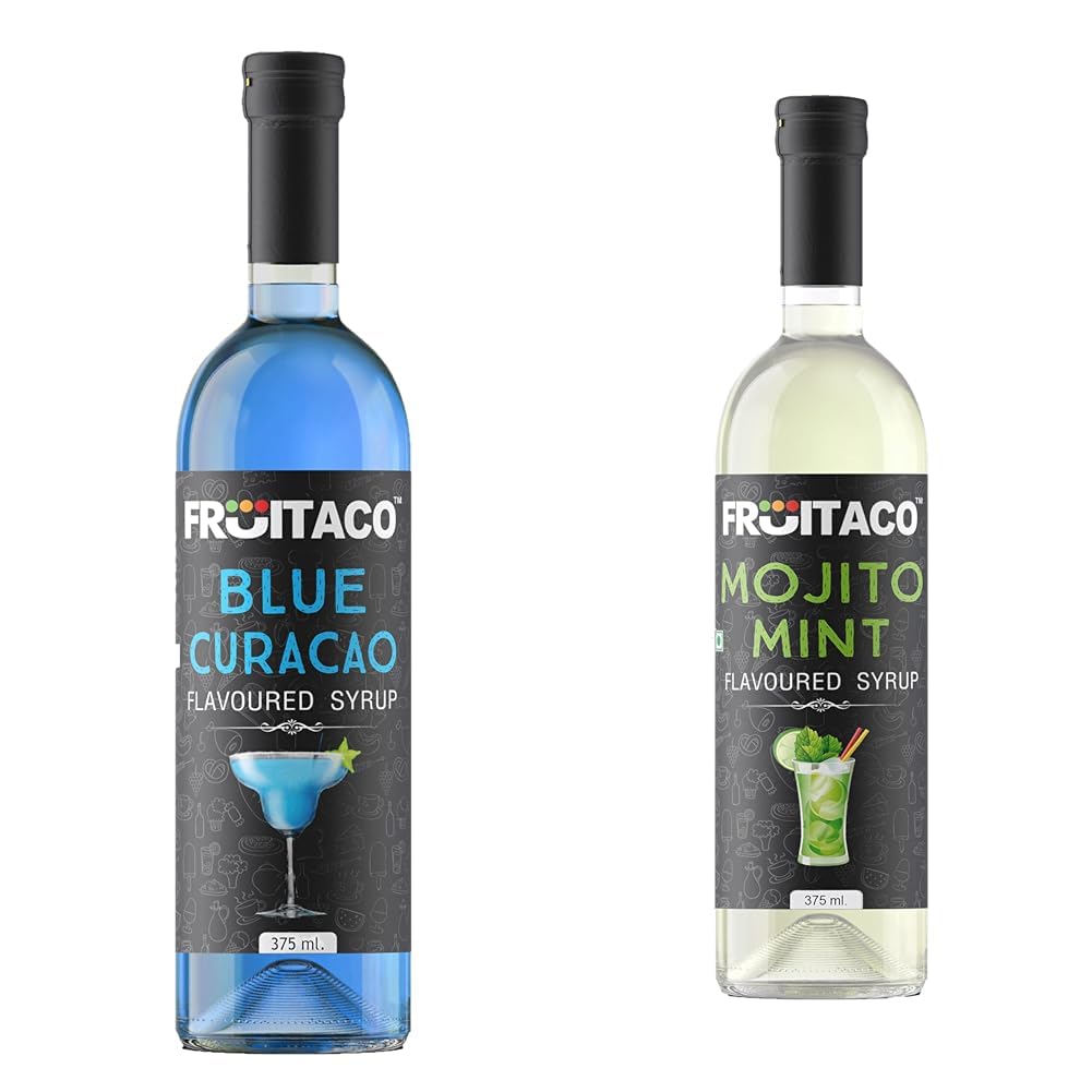 Fruitaco Blue Curacao Syrup for Mocktails, Cocktails 375ml Fruitaco Mojito Mint Mocktail Syrup for Mocktails, Cocktails 375ml-image-4