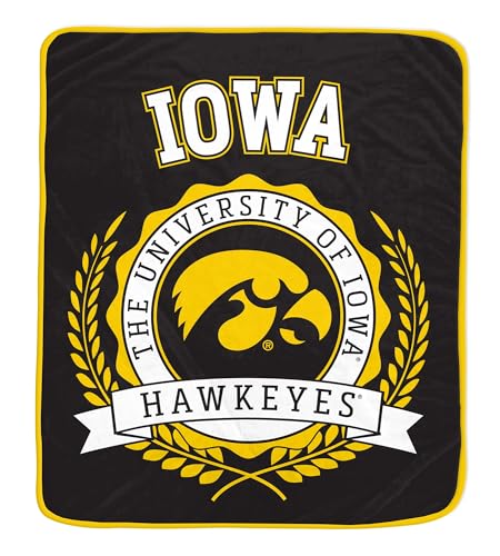 Proformance Home NCAA Iowa Hawkeyes University Crest Ultra Soft Blanket