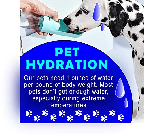 Portable Collapsible Pet,Dog,Cat,Animal Travel Drinking Water Bottle Bowl Dispenser. Bring On Walks, Hikes And Any Activities. Man's Best Friend Portable Water Bottle For On The Go Pet Owners(Green) #TOP3