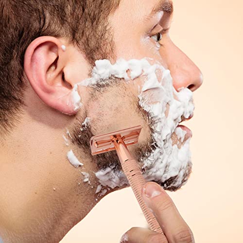 Navalha de segurança de borda dupla - Navalha de Segurança Clássica com 5 Lâminas de Navalha de Segu