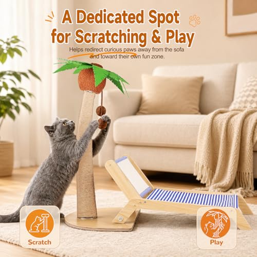 Rascador para gato torre con silla lounge 29.5 pulgadas miniatura 7