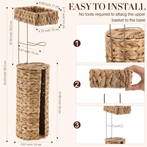 Novabright 1 Pcs Toilet Paper Holder, Woven Freestanding Storage Stand by Novabright - Used condition - Image 2