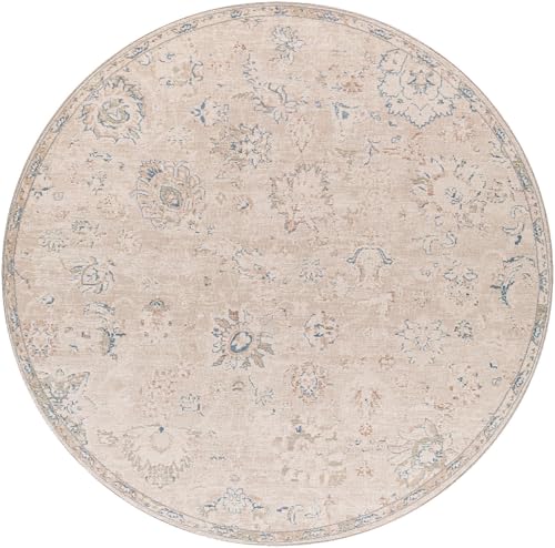Mark&Day Round Rug, 8ft Posey Cream Area Rug