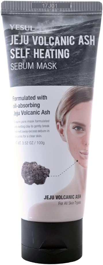 Yesul Jeju Volcanic Ash Self Heating Sebum Mask, 3.52 OZ./100 g