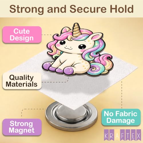 Image of Kraftex Magnetic Needle Minder. Needleminder for Embroidery & Sewing. Cute Needlepoint Accessories. Magnetic Needle Holder for Cross Stitch. Cute Magnet Pin Gift