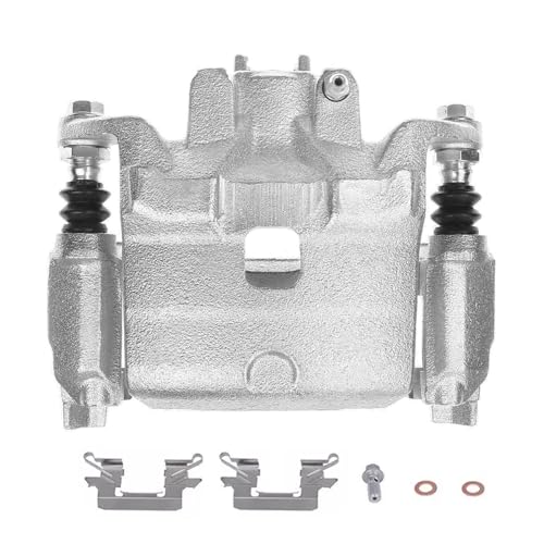 Image of Detroit Axle - Front Brake Calipers for 2013-2021 Nissan Altima 2014-2017 Leaf, 2014 2015 2016 2017 2018 2019 2020 Disc Brake Calipers with Brackets Assembly Replacement