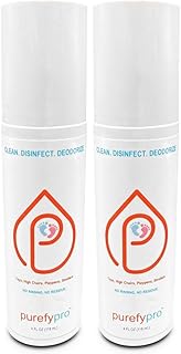 Purefypro Disinfectant Spray (4oz, 2pk) for Toys, High Chair, Playpen, Strollers - Kills 99.9999% E Coli, Norovirus, Flu Viruses, Viruses, MRSA, Bacteria, Fungi, No Rinse, No Residue